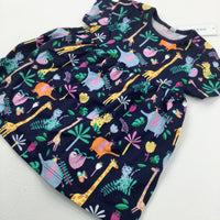 **NEW** Animals Navy Dress - Girls 0-3 Months