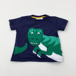 'Roar!' Dinosaur Appliqued Navy T-Shirt - Boys 18-24 Months