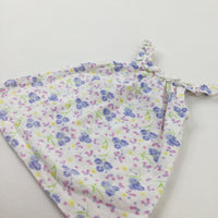 Colourful Flowers White Vest Top - Girls 3-6 Months
