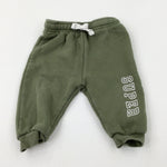 'Super' Khaki Joggers - Boys 3-6 Months