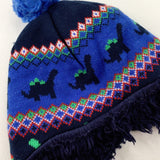 Dinosaurs Navy Fleece Lined Knitted Winter Hat - Boys 3-6 Months