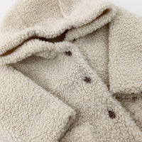 White Fluffy Winter Jacket - Boys 3-6 Months