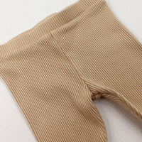 Textured Beige Leggings - Boys 3-6 Months