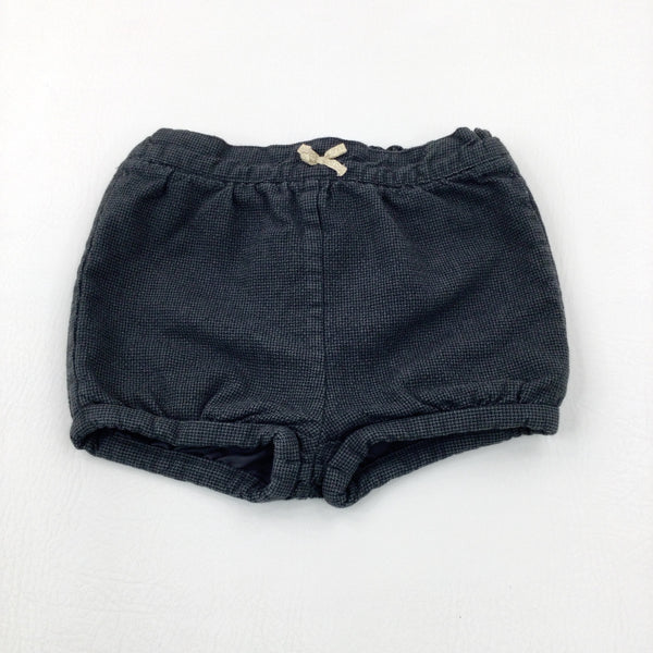 Charcoal Grey Wool Mix Shorts With Adjustable Waist - Girls 18-24 Months