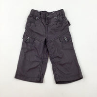 Grey Cargo Trousers - Boys 6-9 Months