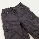 Grey Cargo Trousers - Boys 6-9 Months