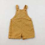 Mustard Denim Dungarees - Boys 6-9 Months