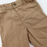 Tan Trousers With Adjustable Waist - Boys 6-9 Months