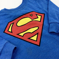 Superman Blue & Red Long Sleeve Top With Detachable Cape - Boys 6-9 Months