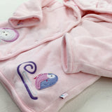 Eskimo Appliqued Pink Winter Jacket - Girls 3-6 Months