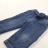 Blue Lined Denim Jeans - Boys 6-9 Months