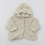 Cream Knitted Hoodie - Boys 3-6 Months