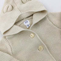 Cream Knitted Hoodie - Boys 3-6 Months