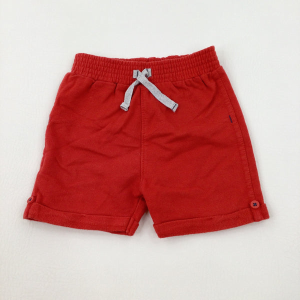 Red Cotton Shorts - Boys 6-9 Months