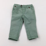 Smart Green Trousers With Adjustable Waist - Boys 6-9 Months