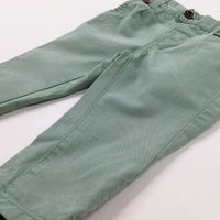 Smart Green Trousers With Adjustable Waist - Boys 6-9 Months