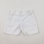 White Shorts - Girls 6-9 Months