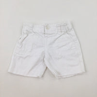 White Shorts - Girls 6-9 Months