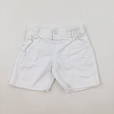 White Shorts - Girls 6-9 Months