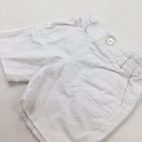 White Shorts - Girls 6-9 Months