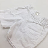 White Shorts - Girls 6-9 Months