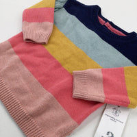 **NEW** Colourful Striped Knitted Jumper - Girls 3-6 Months