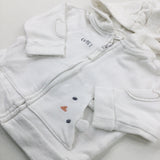 'Cute!' White Zip Through Hoodie - Girls 3-6 Months