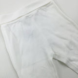 White Jersey Trousers - Girls 3-6 Months