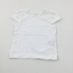 White T-Shirt - Girls 3-6 Months