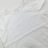 White T-Shirt - Girls 3-6 Months