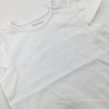 White T-Shirt - Girls 3-6 Months