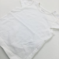 White T-Shirt - Girls 3-6 Months