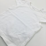 White T-Shirt - Girls 3-6 Months