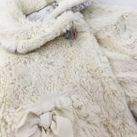 Smart Cream Fluffy Gilet - Girls 6-9 Months