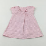 Spotty Pink Cord Dress - Girls 6-9 Months