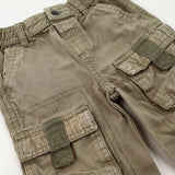 Beige Cargo Trousers - Boys 9-12 Months