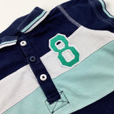 '8' Appliqued Navy Polo Shirt - Boys 9-12 Months