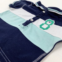 '8' Appliqued Navy Polo Shirt - Boys 9-12 Months