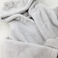 White Fluffy Dressing Gown - Boys 9-12 Months