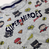 'Superheroes' Grey T-Shirt - Boys 6-12 Months