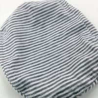 Grey Striped Jersey Flat Cap - Boys 6-9 Months