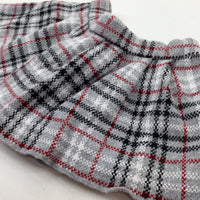 Grey & Red Knitted Pleated Skirt - Girls 9-12 Months