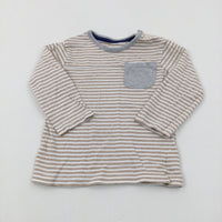 Mustard Striped Long Sleeve Top - Boys 6-9 Months