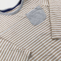 Mustard Striped Long Sleeve Top - Boys 6-9 Months