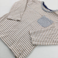 Mustard Striped Long Sleeve Top - Boys 6-9 Months