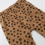 Animal Print Tan Jersey Trousers - Boys 6-9 Months