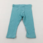 Textured Turquoise Leggings - Girls 9-12 Months