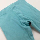 Textured Turquoise Leggings - Girls 9-12 Months