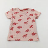 Palm Trees Peach T-Shirt - Boys 12-18 Months