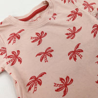 Palm Trees Peach T-Shirt - Boys 12-18 Months